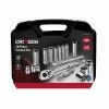 Crimson Force 18-Piece 3/8" Drive SAE Socket Set with Case - 7019307 - Premium Hand Tools for Mechanics & DIY Enthusiasts
