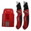 Crimson Force 2 Pack Utility Knife with 50 Blades - Heavy Duty Cutting Tools for DIY & Professional Use - Model 88-284-0204