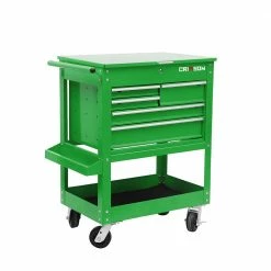 Crimson Force Green 30in 5 Drawer Tool Cart - Heavy Duty Tool Chest with Wheels - MW-0308GN
