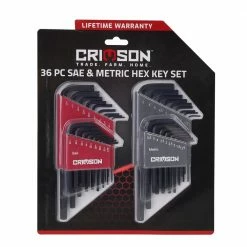 Crimson Force 36 Piece SAE and Metric Hex Key Set - CT-2441-002 | Durable Hex Keys for Precision Tools