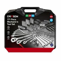 Crimson Force 171-Piece Mechanics Tool Set with Sockets & Accessories - 7019037 - Premium Hand Tools for Professionals & DIY Enthusiasts