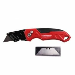 Crimson Force 2 Pack Utility Knife with 50 Blades - Heavy Duty Cutting Tools for DIY & Professional Use - Model 88-284-0204 -Crimson Force Sales Shop 810a1400009657a95d8d03b7777af1a21494ecf1 496330017 3