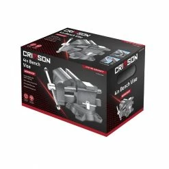 Crimson Force 4" Workshop Vise - Heavy Duty Bench Clamp Tool for Precision Work - Model 7059110