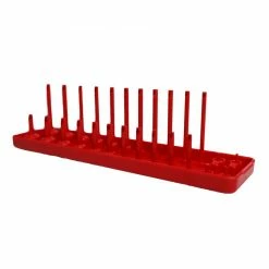 Crimson Force 3/8" Drive SAE Socket Tray Red - CT-2447-003 - Durable Socket Holders for Organized Tool Storage