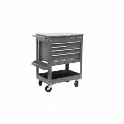 Crimson Force 30-Inch 5-Drawer Tool Cart in Gray - Heavy-Duty Tool Storage Solution